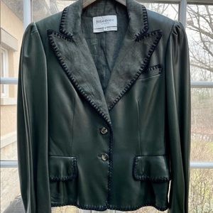 Vintage Yves Saint Laurent Lambskin Leather Jacket
